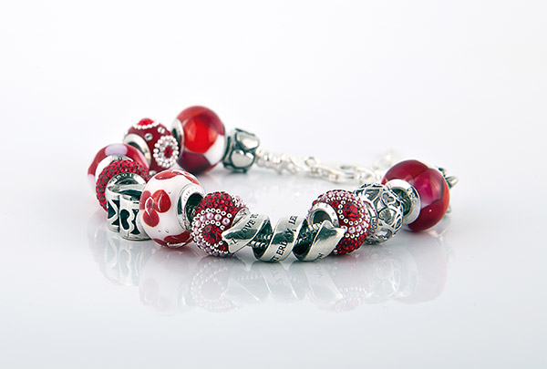 Gioielli Amore e Baci: beads, charms, argento